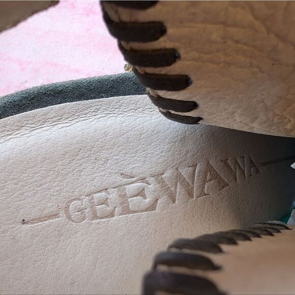 Gee‎ WaWa Bangle Suede Open Toe Ankle Booties 8.5 Boho Retro Block Heel - Picture 7 of 8